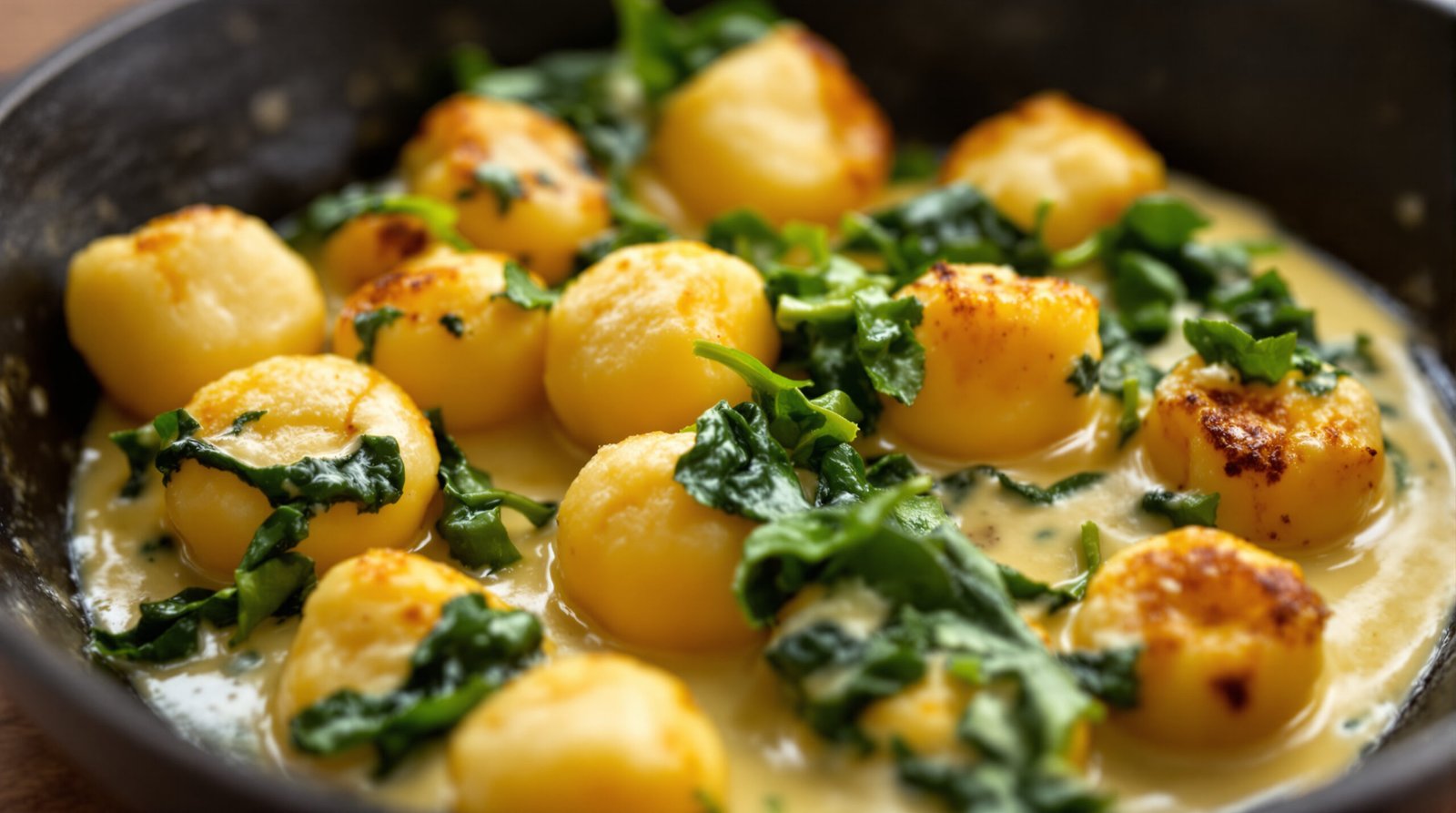 découvrez notre recette facile de poêlée de gnocchis aux épinards et à la crème légère, un plat savoureux et rapide à préparer pour un repas gourmand et équilibré.