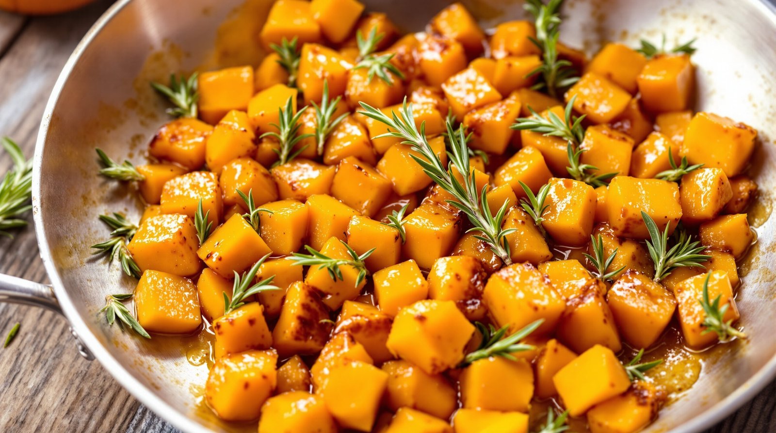 découvrez une délicieuse recette de poêlée de potimarron au miel et romarin, alliant douceur et parfum pour un plat savoureux et réconfortant.