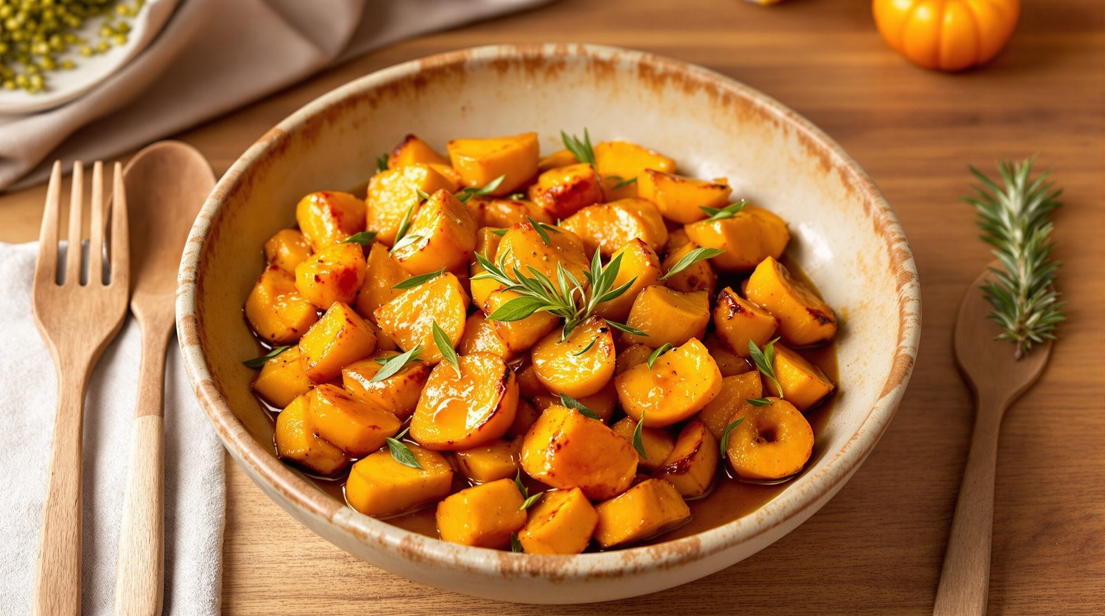 découvrez une délicieuse poêlée de potimarron au miel et romarin, alliant douceur et saveurs aromatiques pour un plat savoureux et réconfortant.