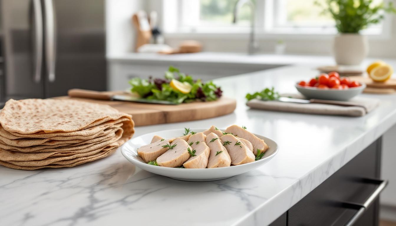 découvrez notre recette saine de poulet au citron, romarin et huile d'olive, spécialement conçue pour réduire les ballonnements et favoriser une digestion légère.