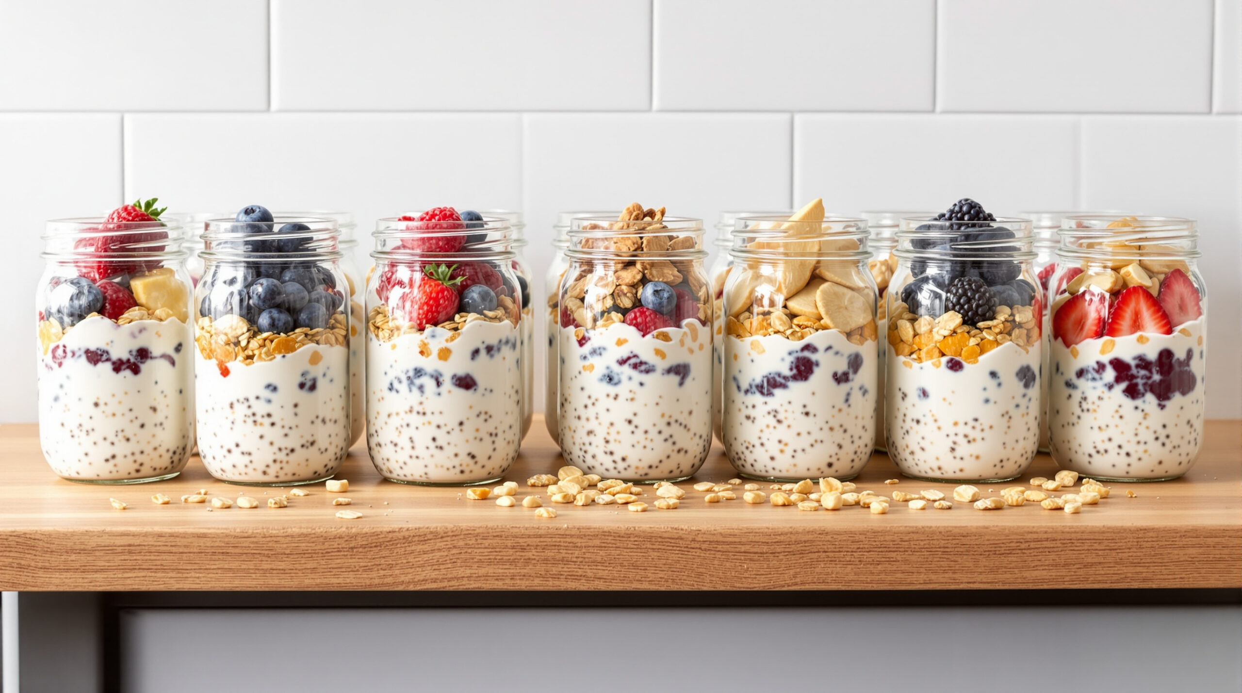 découvrez notre recette de protein overnight oats, le petit-déjeuner healthy parfait pour rester énergique et rassasié jusqu'à midi. simple, rapide et délicieux !