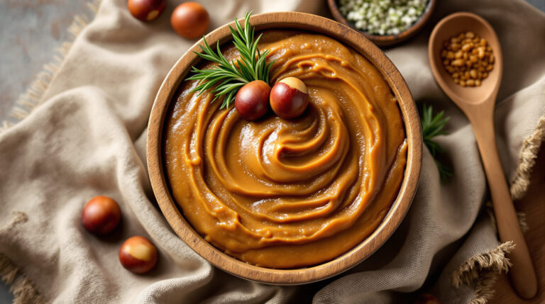 découvrez notre recette facile de purée de châtaignes maison, crémeuse et savoureuse, parfaite pour accompagner vos plats d'hiver.