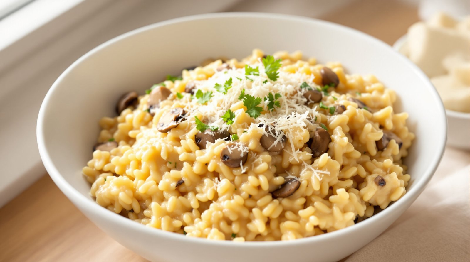 découvrez notre recette de risotto crémeux aux champignons et parmesan, un plat savoureux et réconfortant parfait pour toutes les occasions.