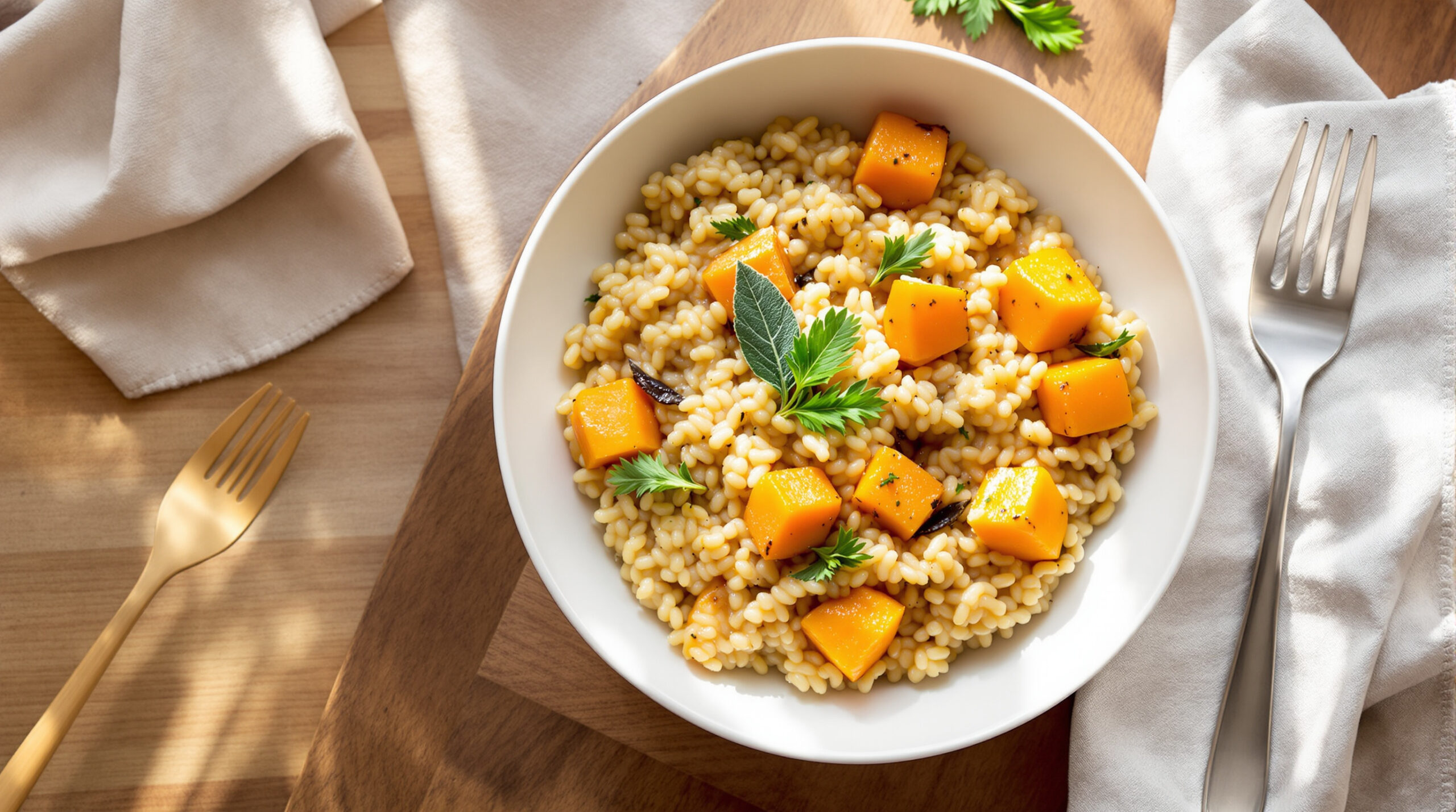 Risotto de quinoa à  la courge butternut