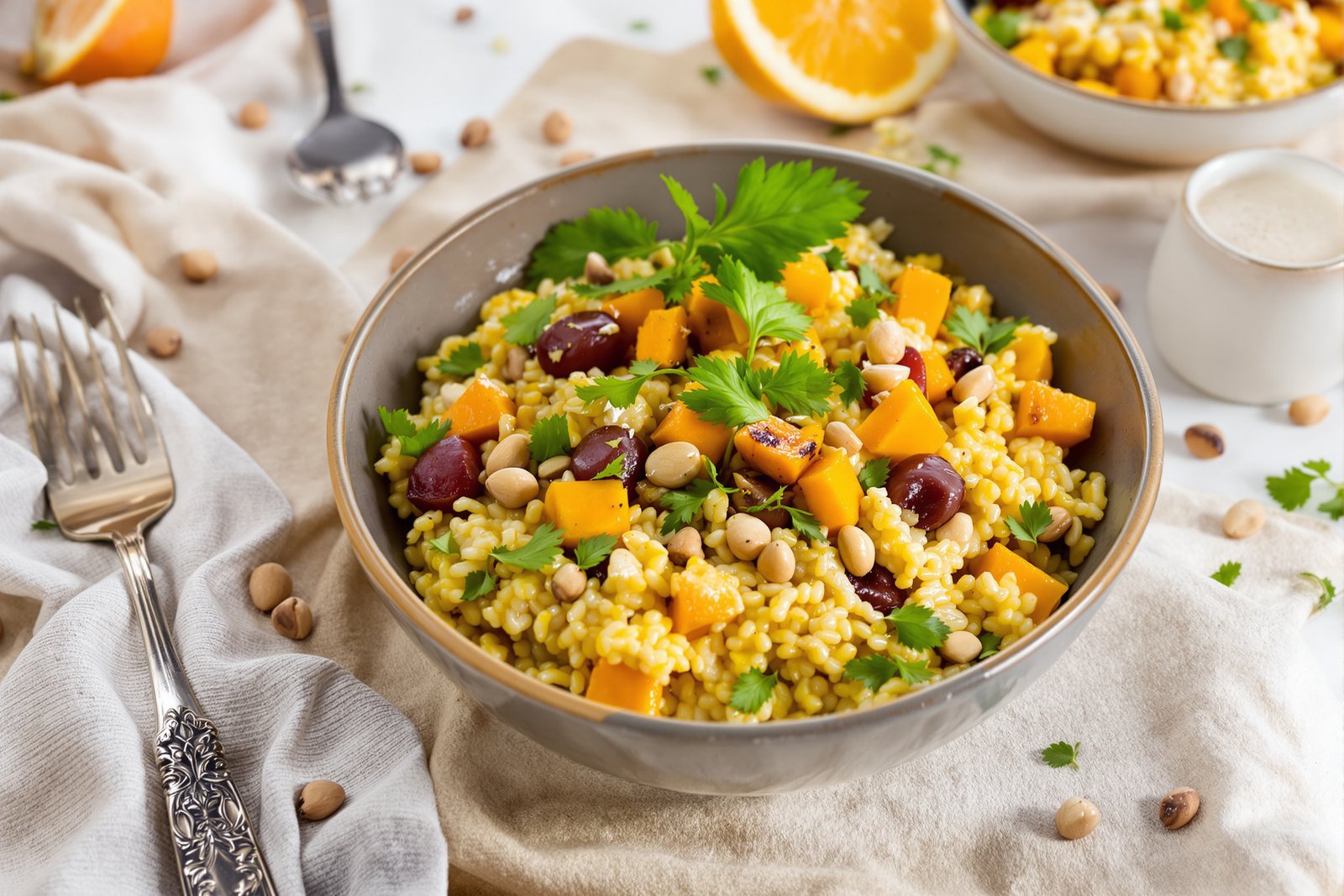 Risotto potimarron et noisettes torréfiées