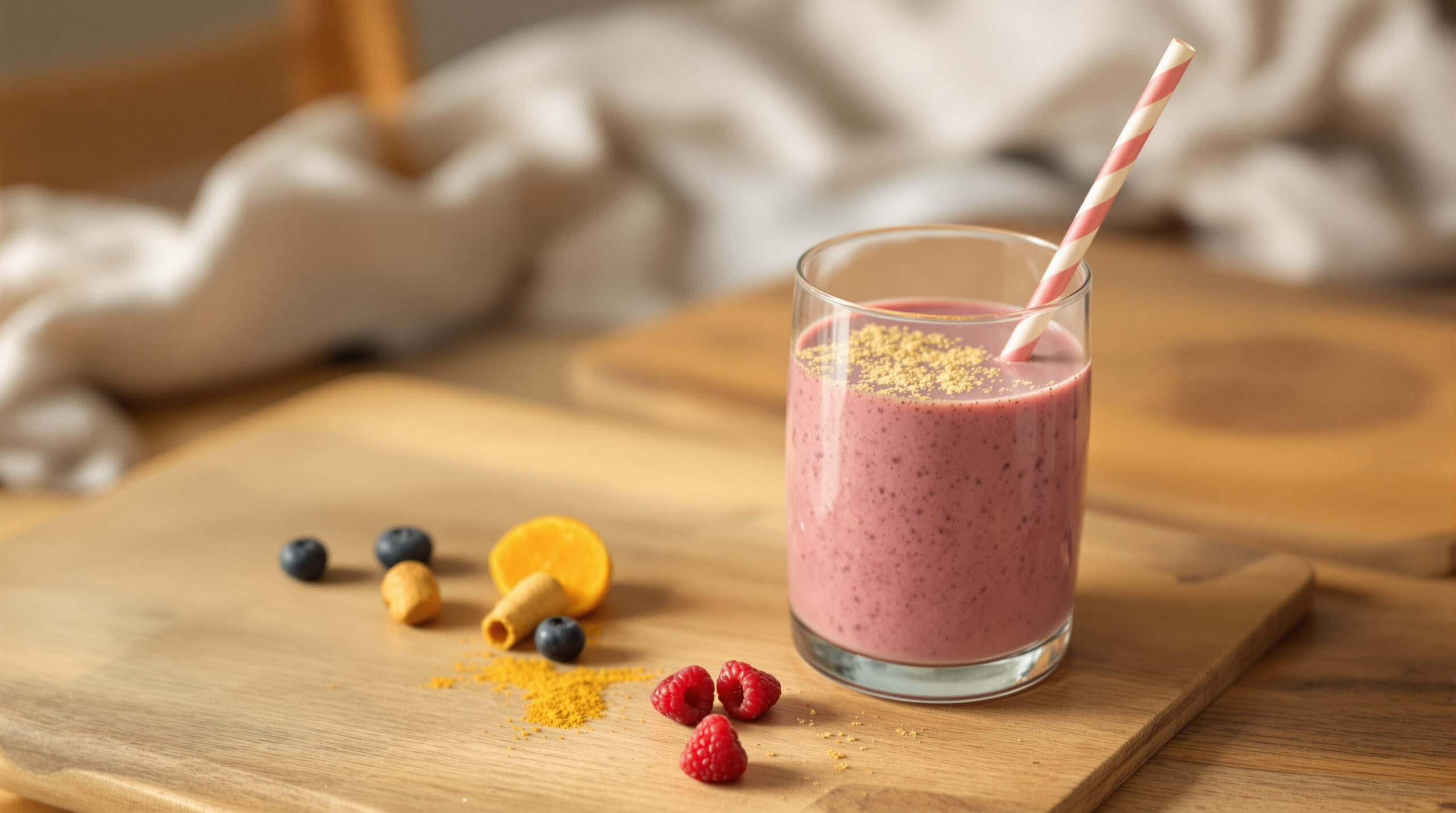 découvrez notre smoothie anti-inflammatoire protéiné, l'option rapide et saine pour bien démarrer votre journée et booster votre énergie dès le matin.