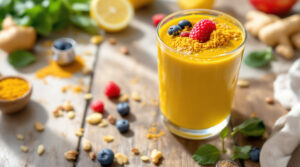 découvrez notre smoothie anti-inflammatoire protéiné, une recette rapide et saine pour bien démarrer la journée en boostant votre énergie et votre bien-être.