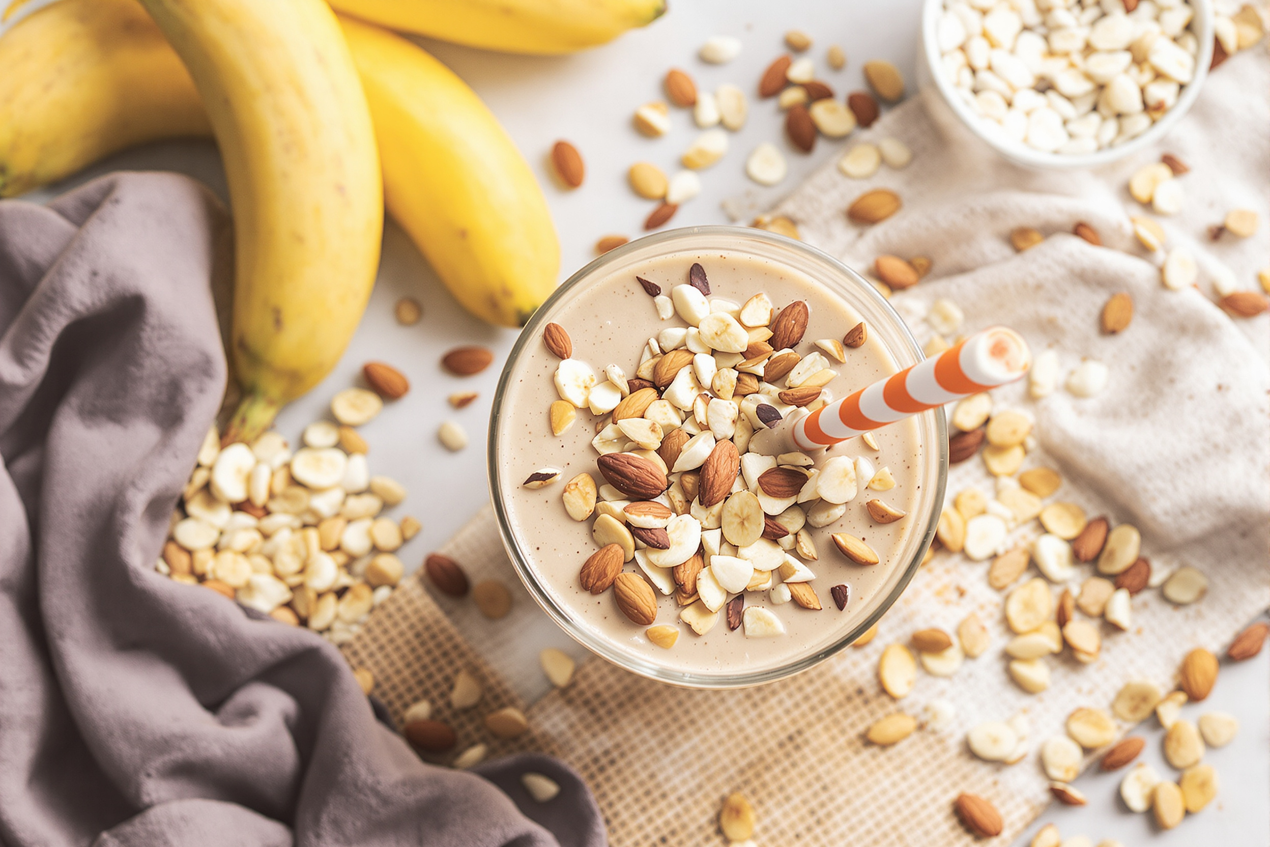 Smoothie Protéiné Hojicha et Banane et Amande