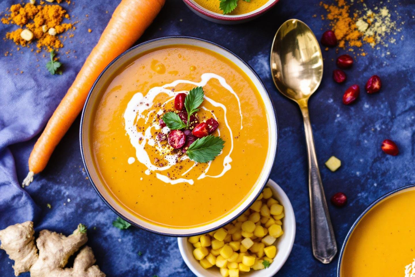 Soupe anti-inflammatoire au gingembre, carotte et curcuma