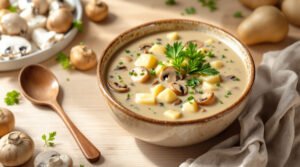 découvrez notre recette de soupe crémeuse aux champignons et pommes de terre, un plat réconfortant et savoureux parfait pour réchauffer vos repas.