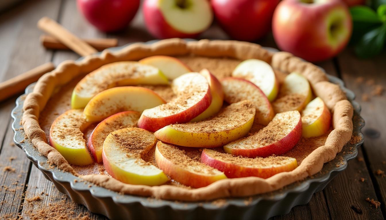 découvrez notre délicieuse tarte pommes-cannelle ultra fondante, parfaite pour réchauffer vos soirs d’hiver avec douceur et gourmandise.