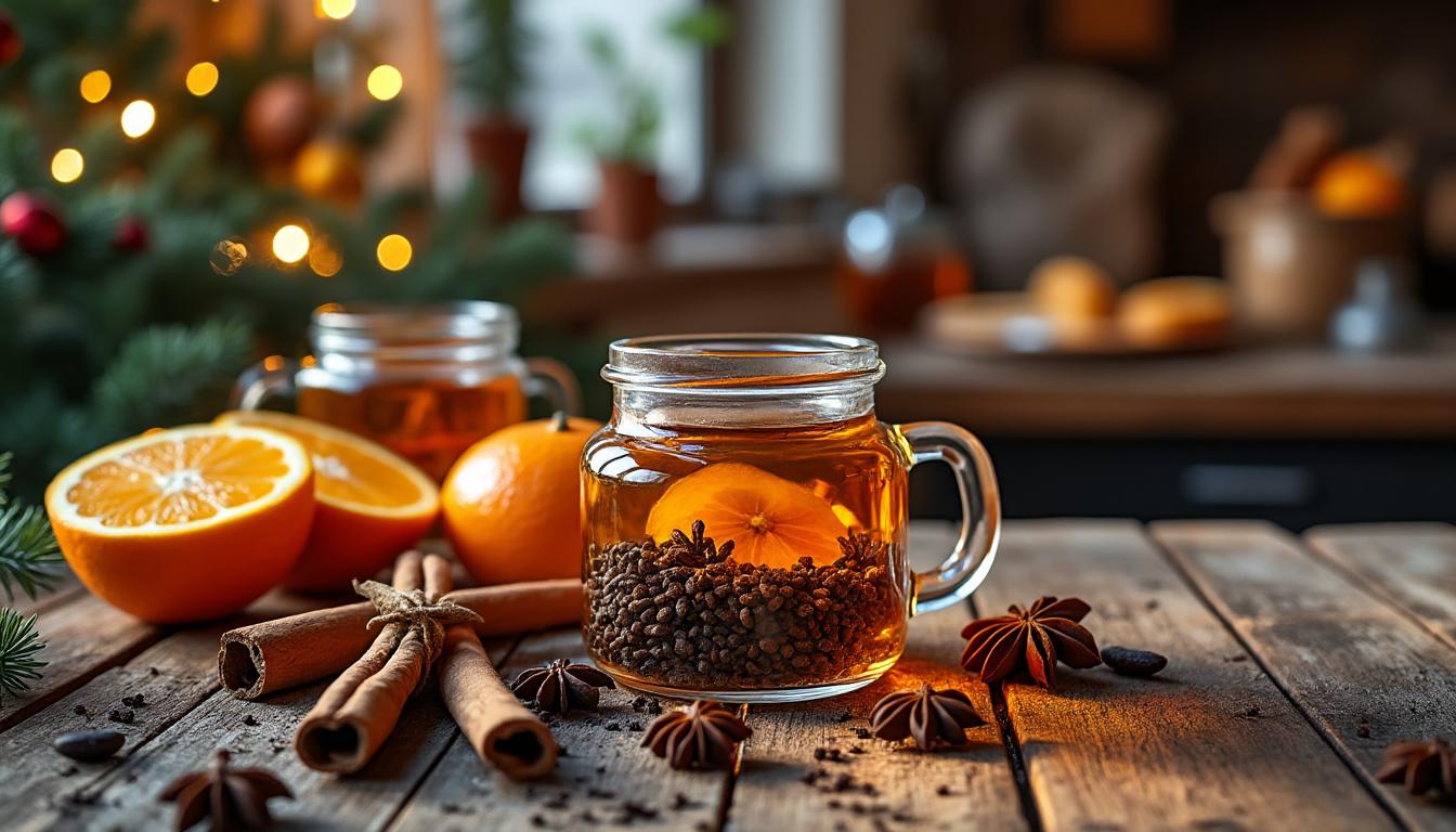 découvrez notre thé de noël aux épices douces, une infusion chaleureuse et parfumée parfaite pour savourer les fêtes avec gourmandise et convivialité.