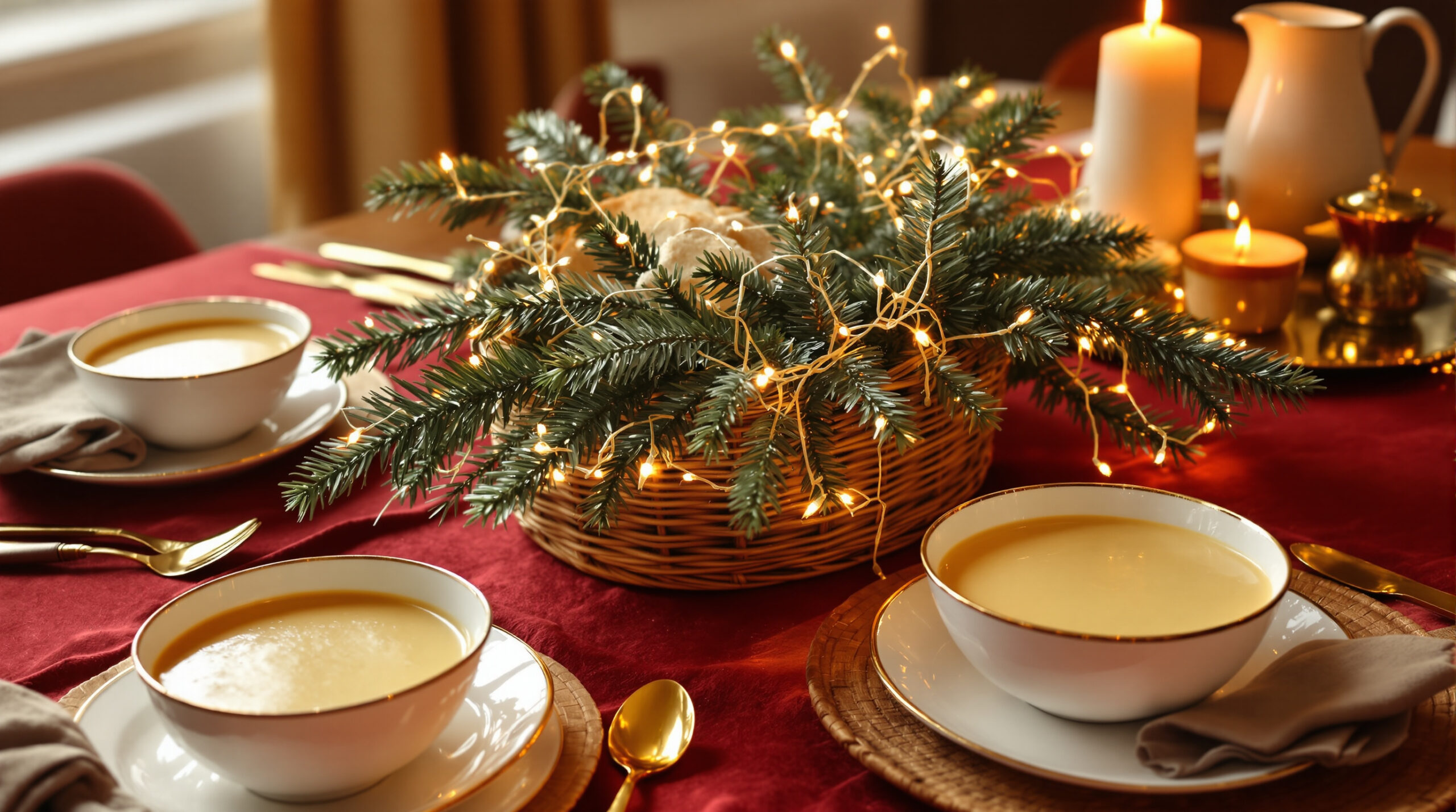 découvrez notre velouté crémeux de potiron rehaussé d'une touche d'huile de truffe pour une saveur riche et délicate, parfait pour réchauffer vos repas d'automne.