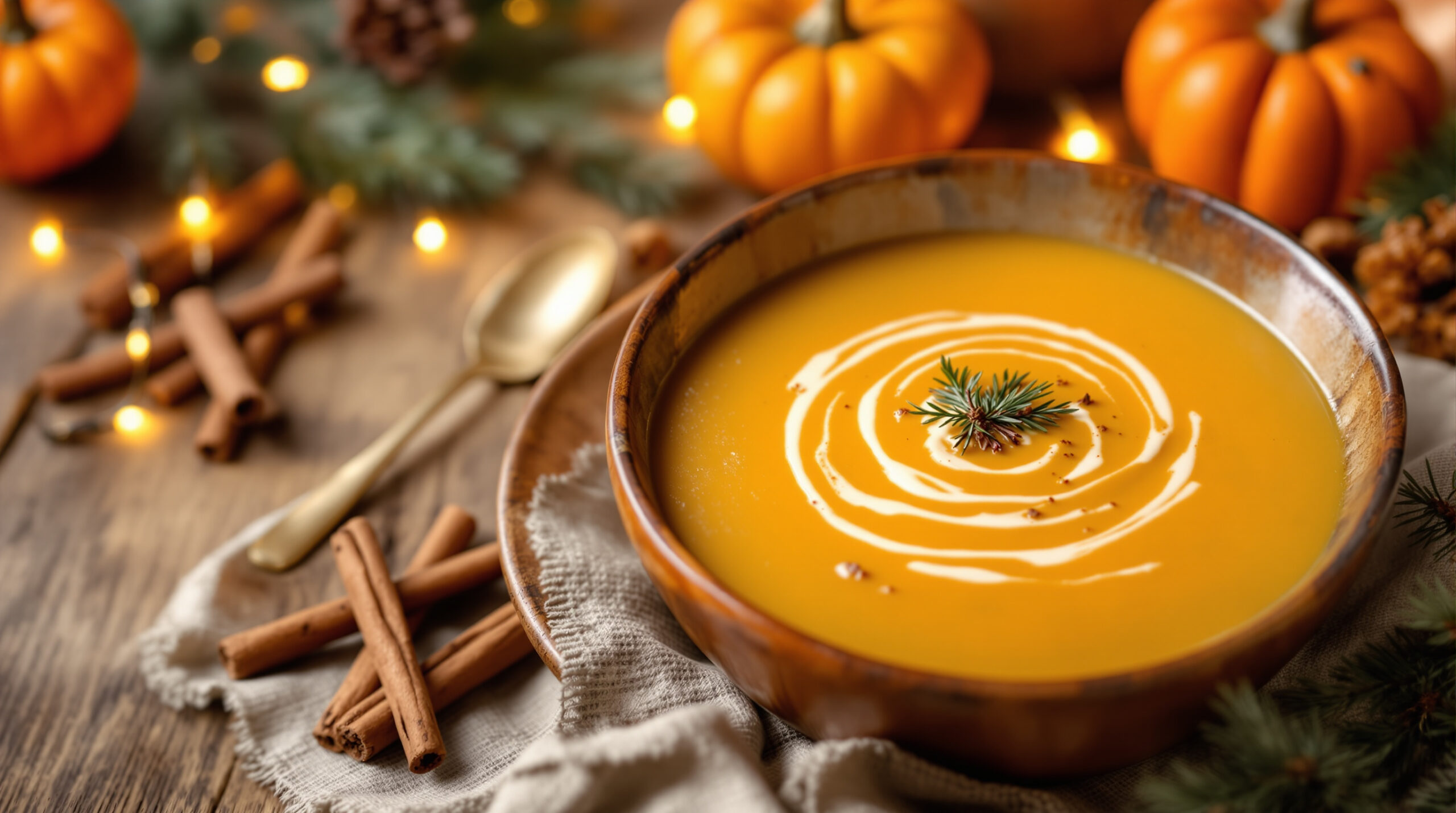 Velouté crémeux de potiron à l’huile de truffe