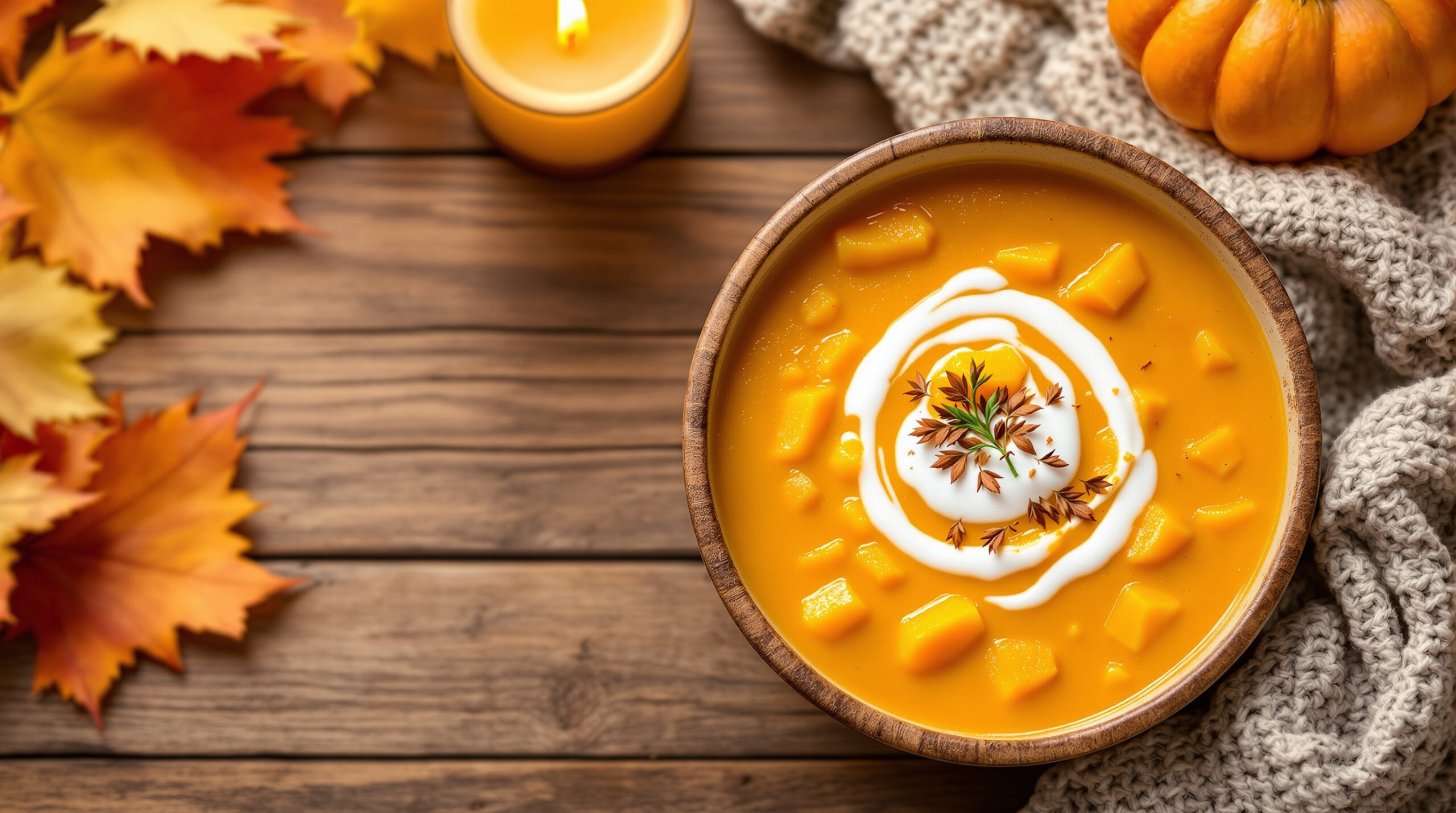 découvrez notre recette facile et savoureuse de velouté de butternut au lait de coco, une soupe onctueuse et réconfortante parfaite pour les soirées d'automne.