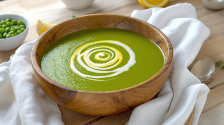 découvrez notre recette facile et gourmande de velouté de pois cassés, sublimé par une touche de crème citronnée pour un goût frais et délicat.