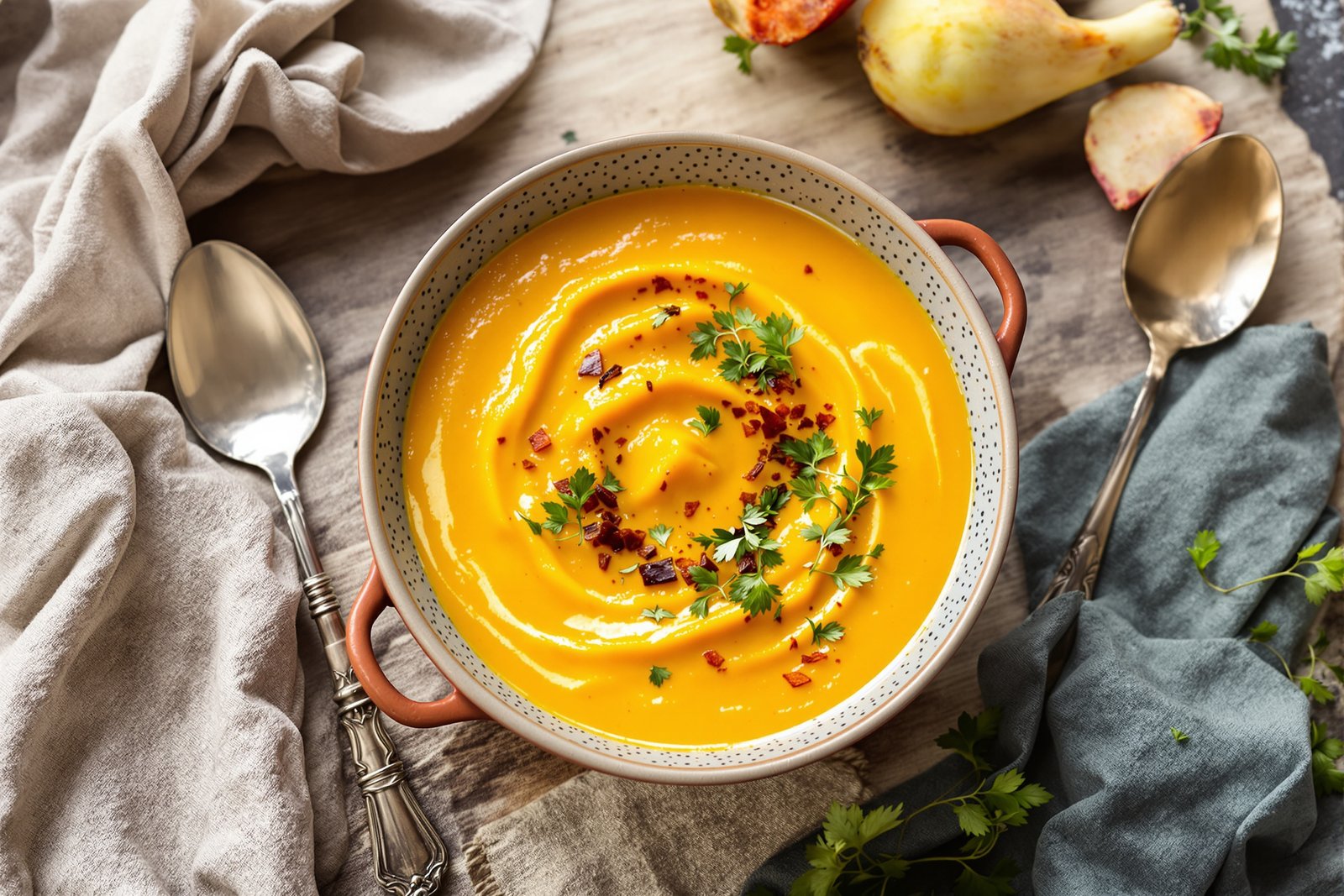 Velouté de potimarron rôti : la recette ultra crémeuse