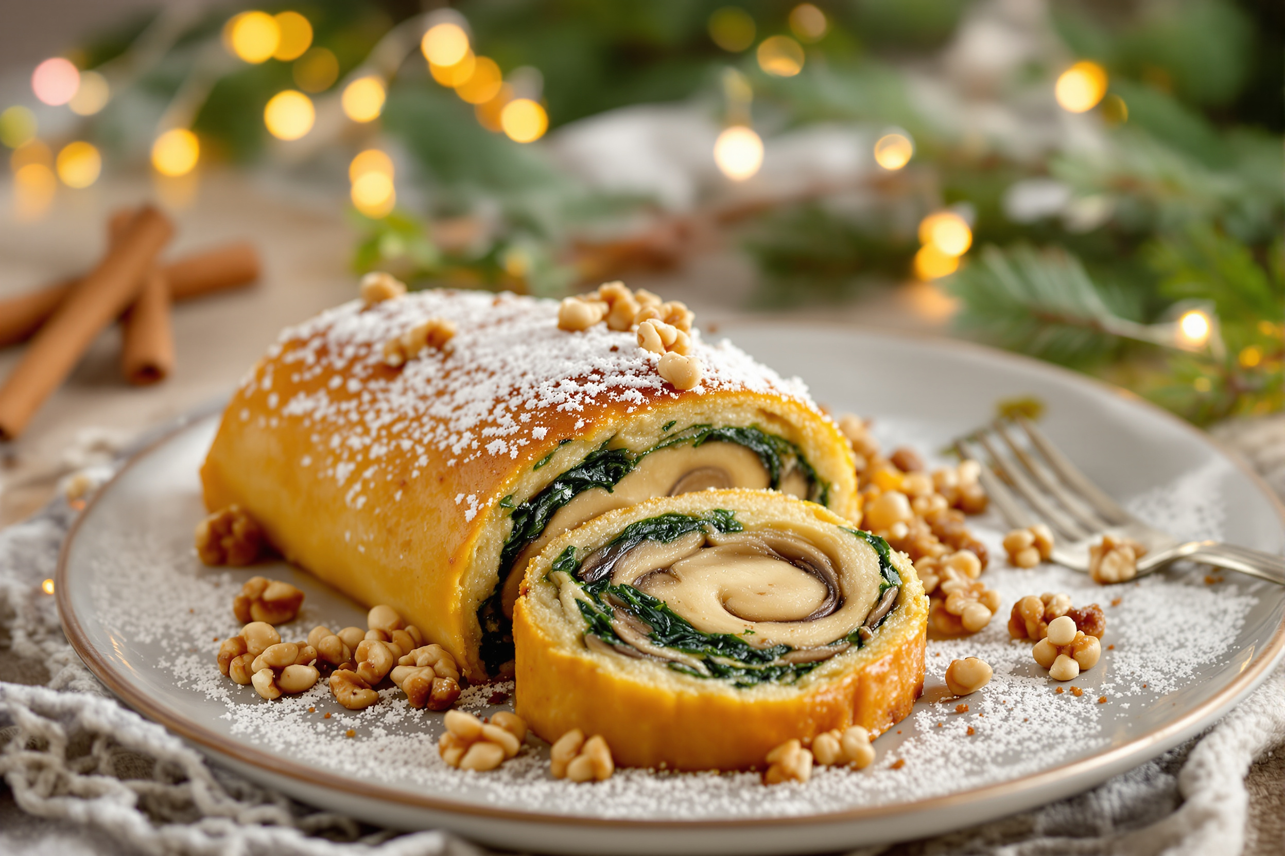 Wellington végétarien aux champignons, épinards et noix